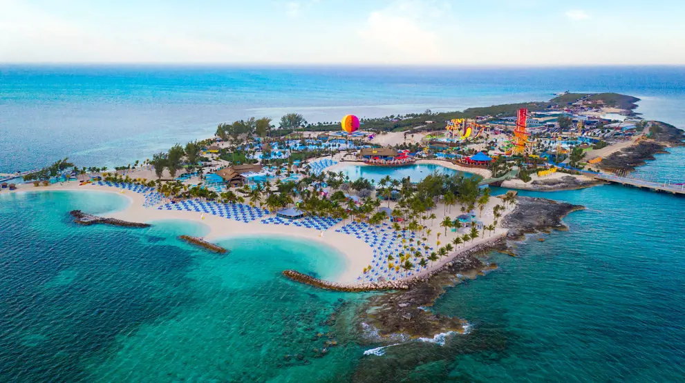 Den private ø CocoCay er et populært stop på Royal Caribbeans krydstogter i Caribien