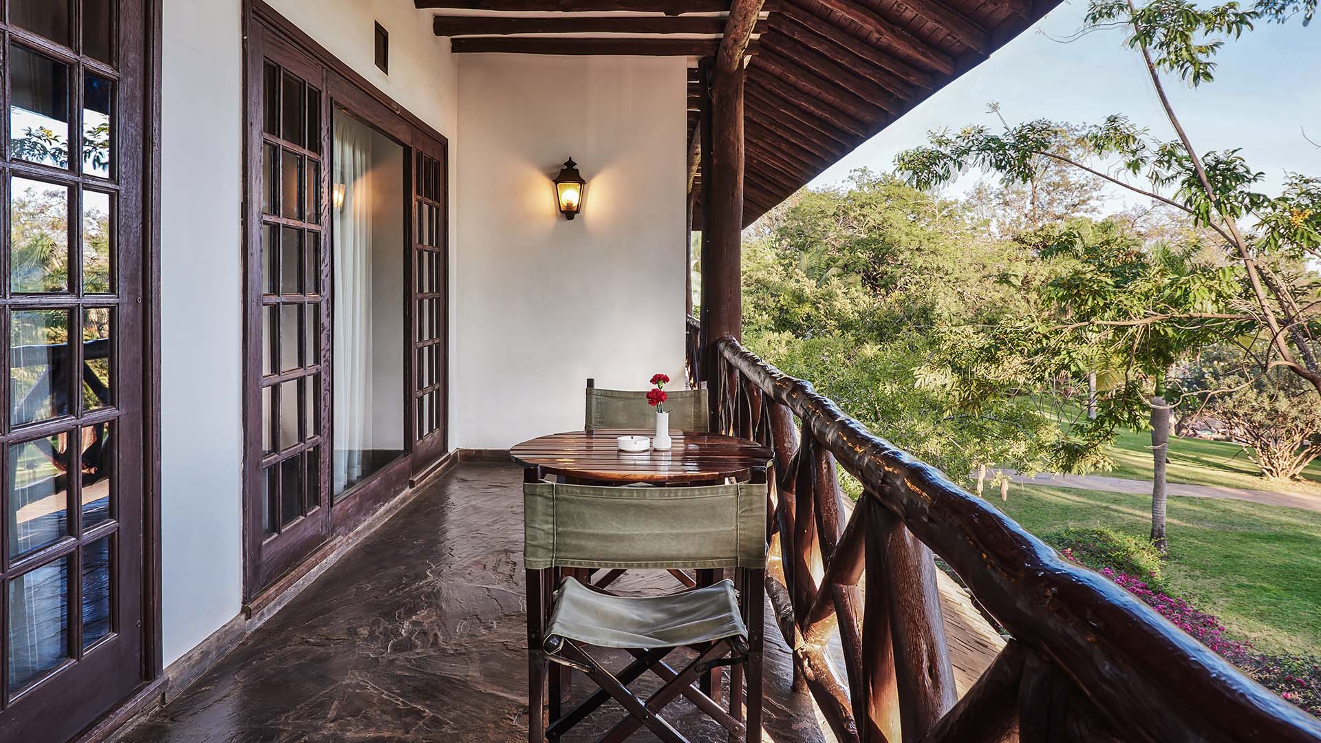 I har egen balkon med udsigt til haven