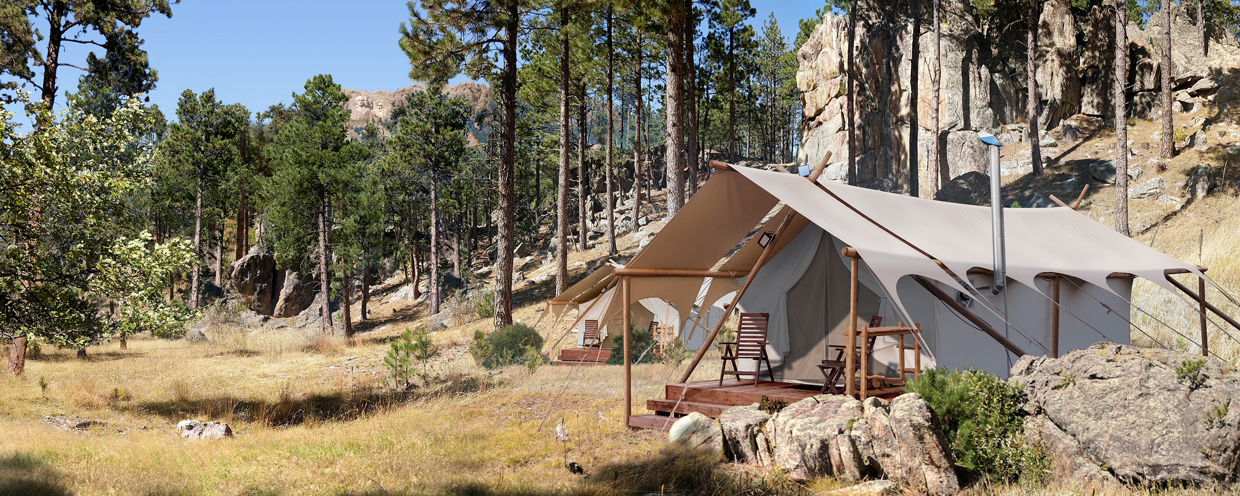 Deluxe-telt - Under Canvas Mount Rushmore