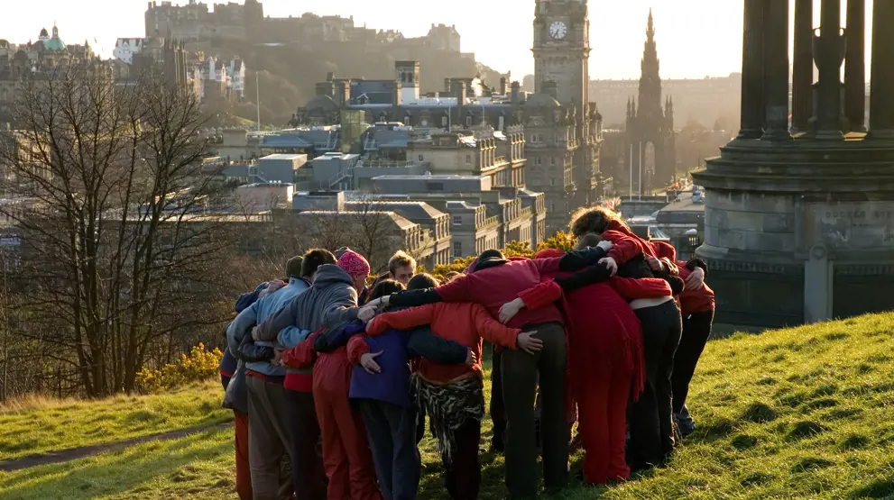 Folkeskoleklasse på studietur i Edinburgh