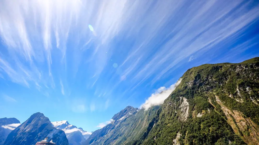 Det er smukt at sejle rundt i Fiordlands