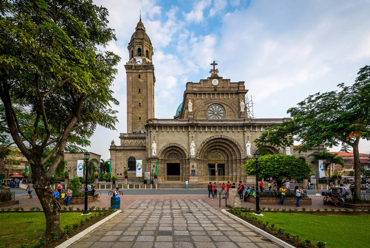 Manilas katedral, beliggende i Intramuros-området, byens historiske centrum