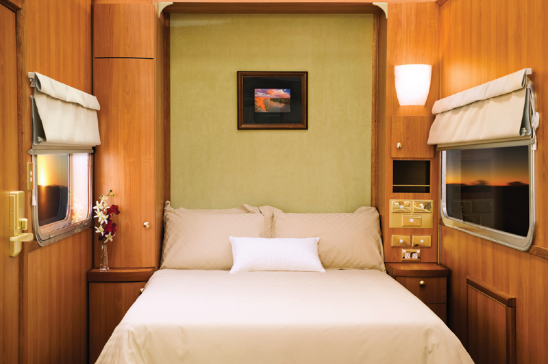 Kupé ombord på Indian Pacific - Togrejse i Australien