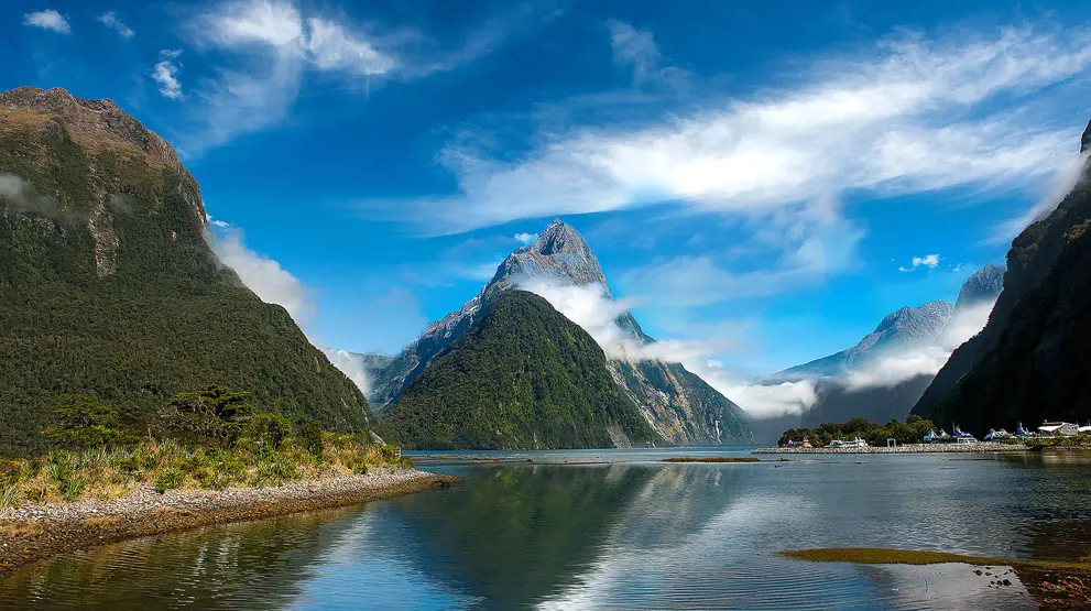 Fiordland National Park på Sydøen i New Zealand
