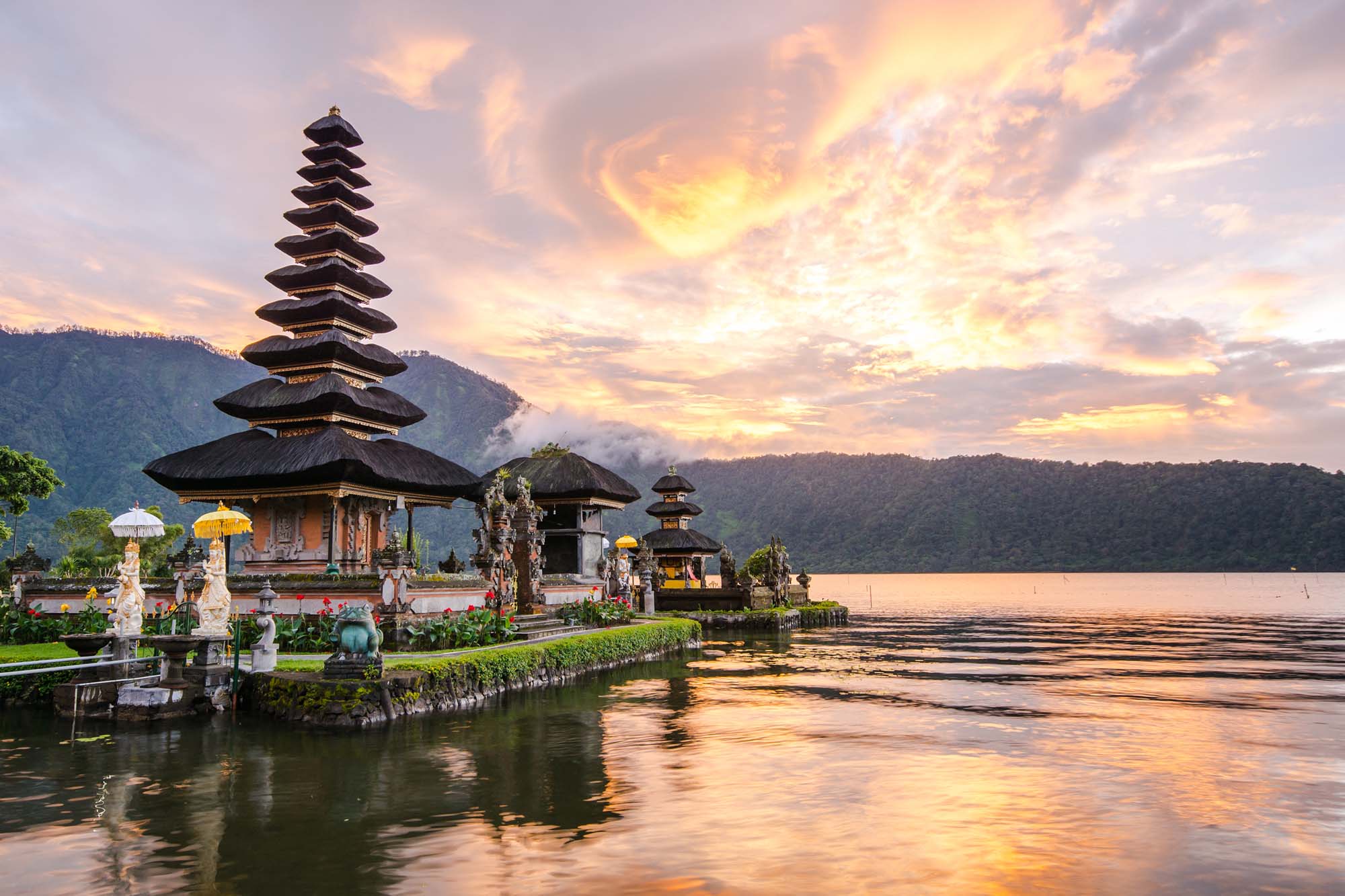 Templet Pura Ulun Danu Beratan i det centrale Bali