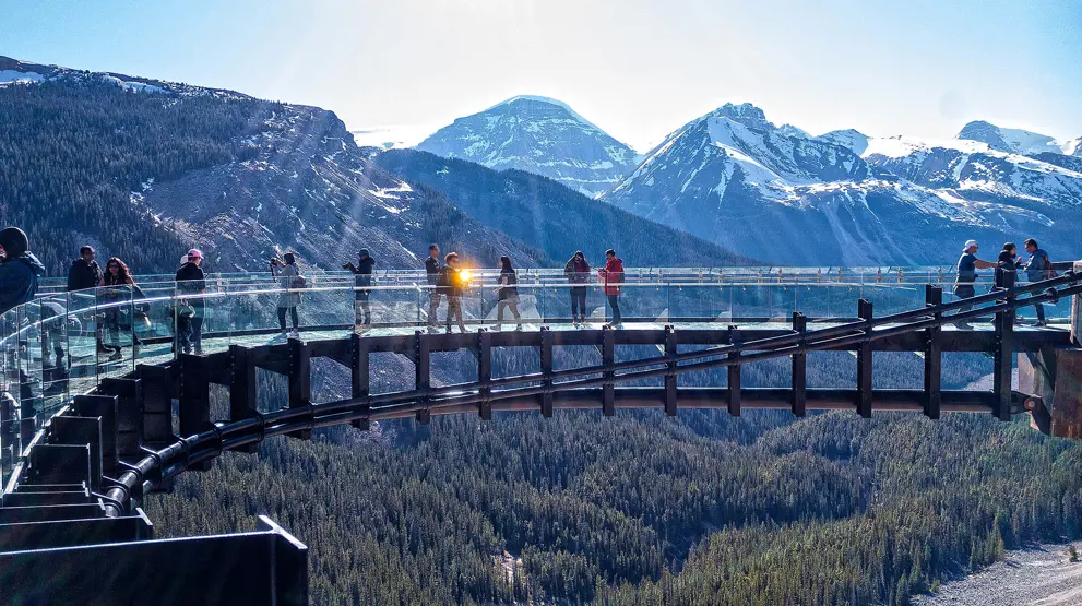 På rejser til Jasper kan du se parken fra en helt ny vinkel på Glacier Skywalk.