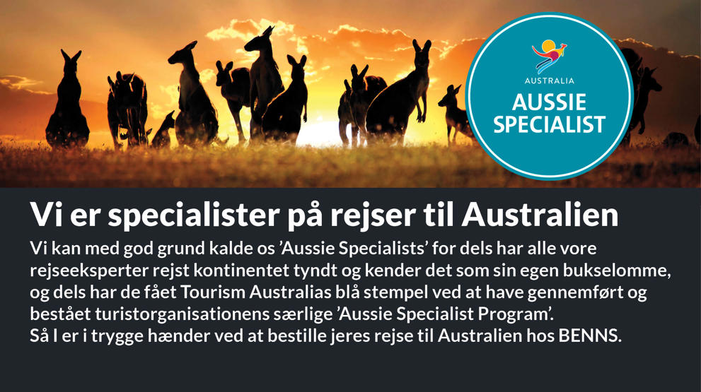 Rejser til Australien - Vores rejseeksperter er certificerede 'Aussie Specialists'