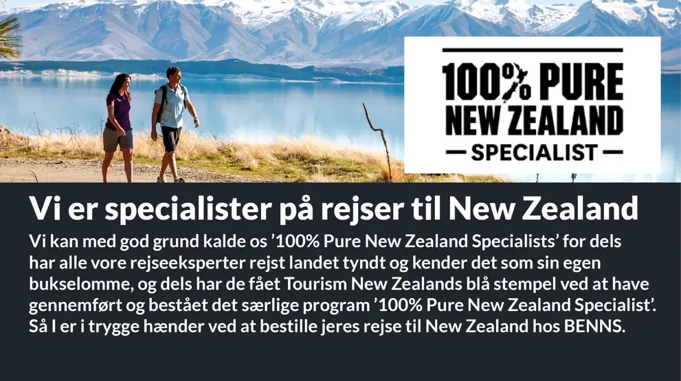 BENNS er eksperter på rejser til New Zealand.