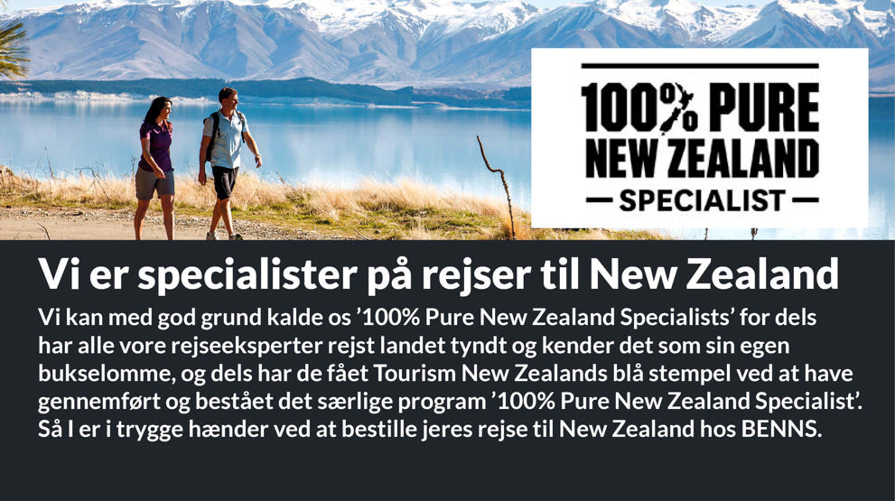 BENNS er eksperter på rejser til New Zealand