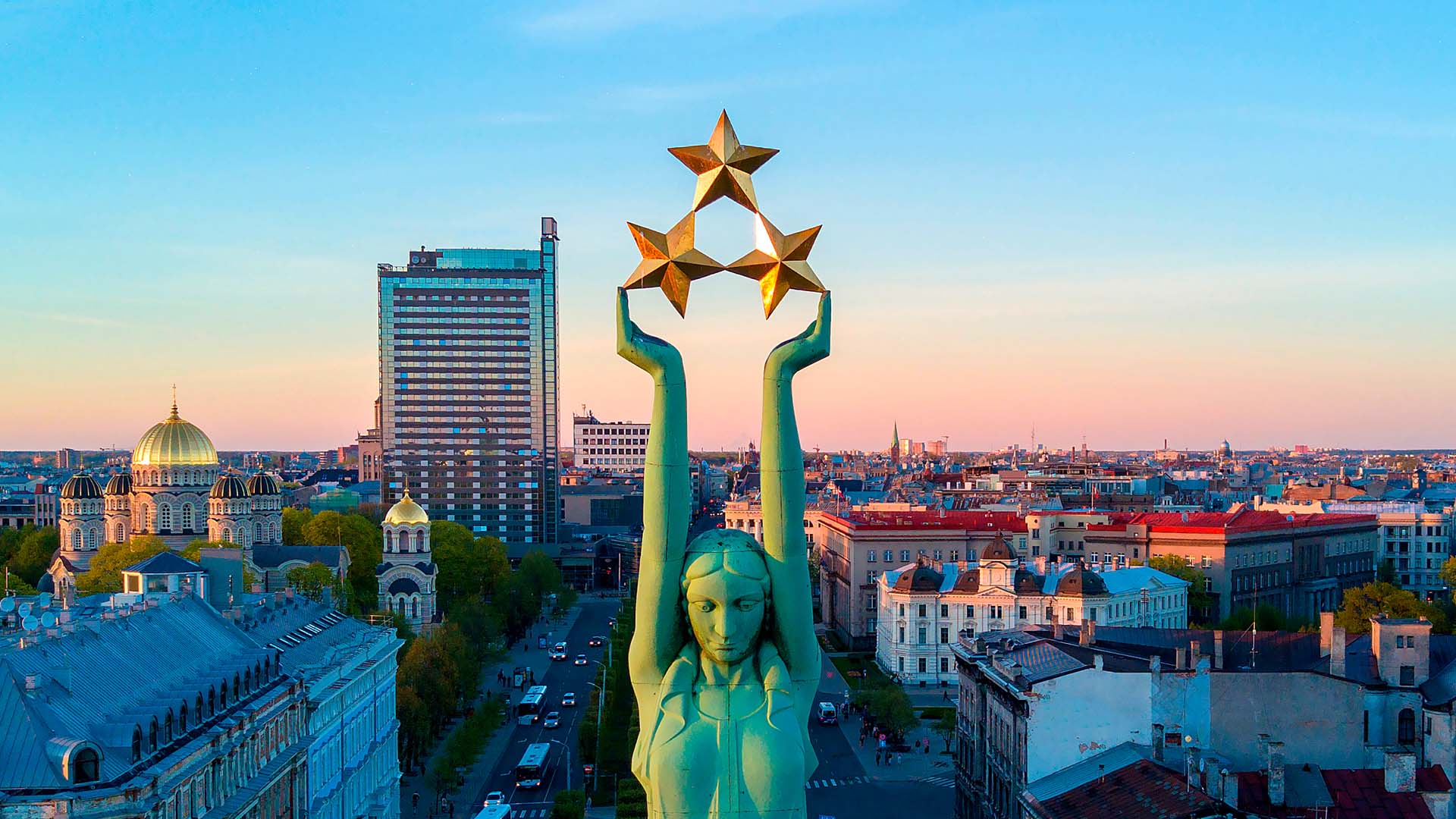 The Freedom Monument i Riga, Letland
