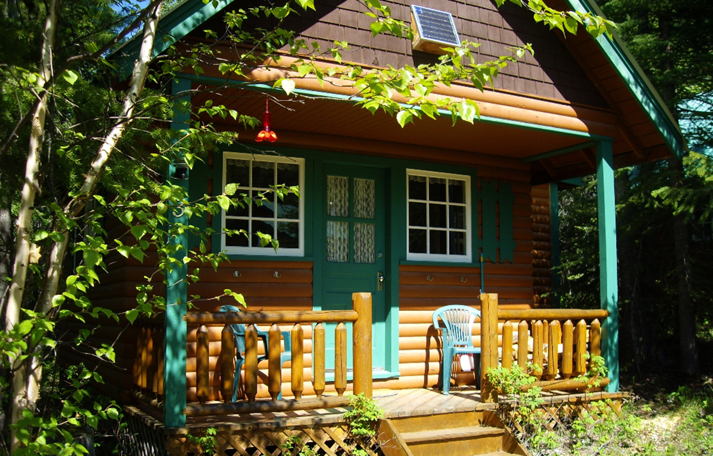 Alle hytterne ligger smukt omringet af træer og naturen