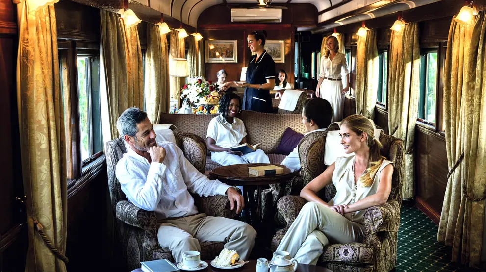 Afslappet stemning på Rovos Rail - uden WiFi og TV