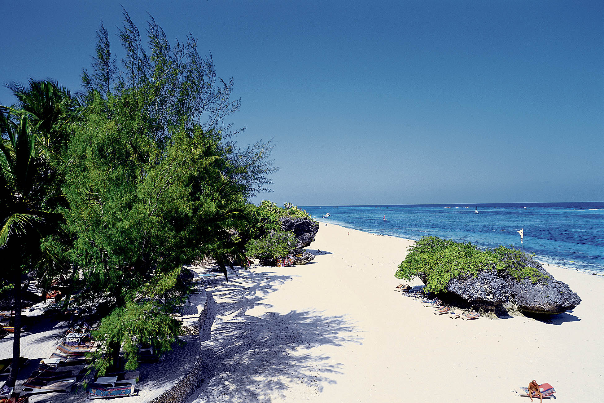 Gode chancer for afslapning på stranden ved Kenya kysten