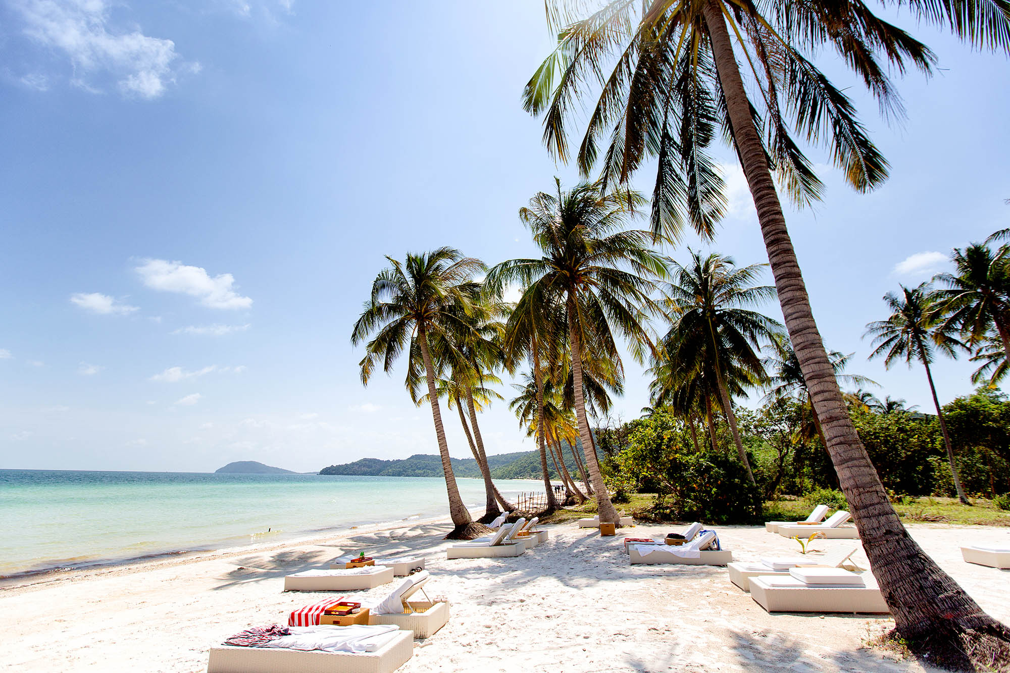 Bai Sao Beach på den vietnamesiske tropeø Phu Quoc