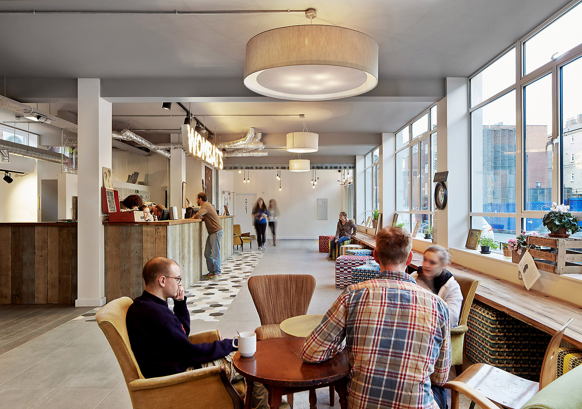 Studietur til London, bo på Wombats, reception