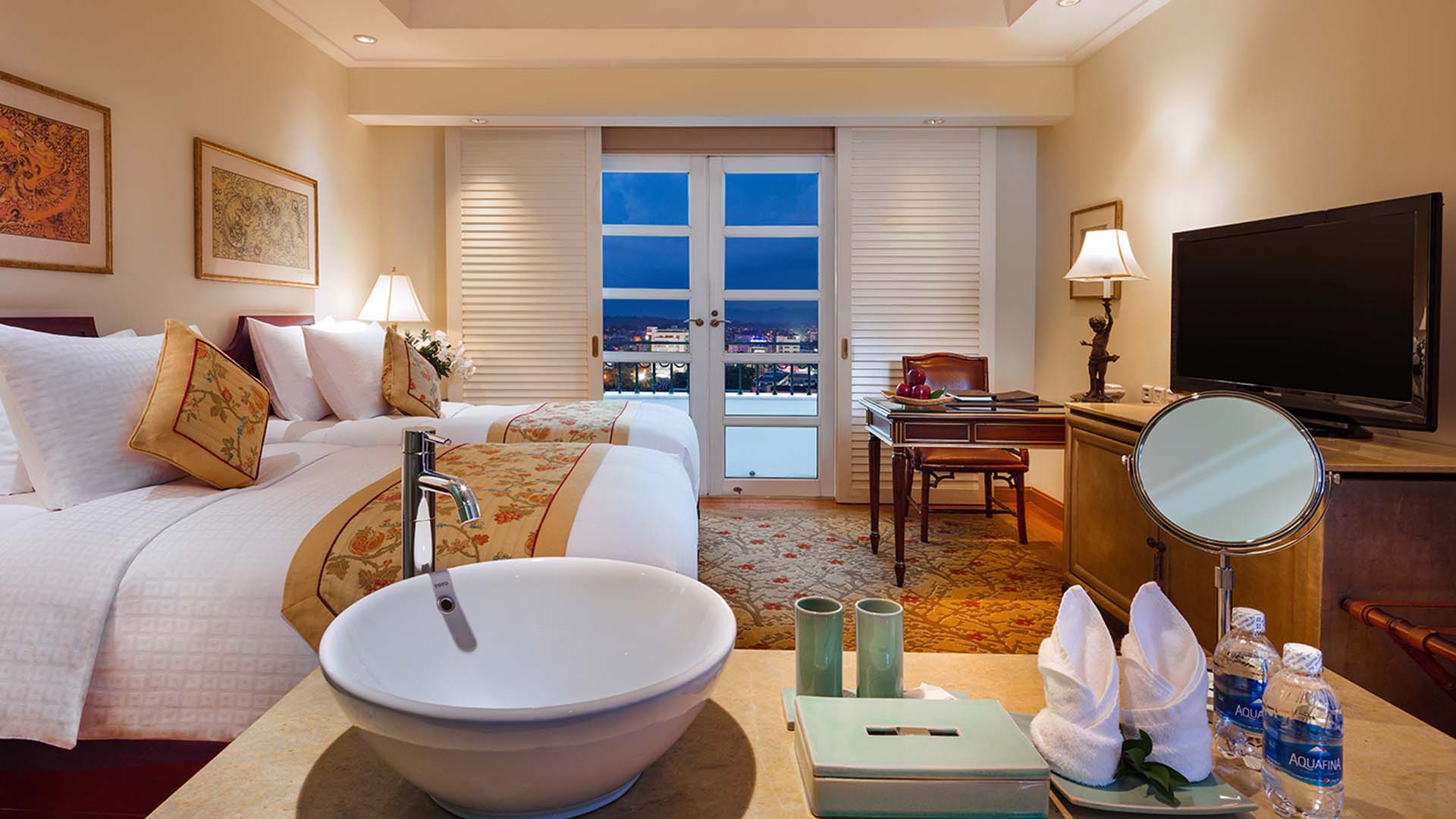 Dobbeltværelse med enkeltsenge på The Indochine Palace Hué