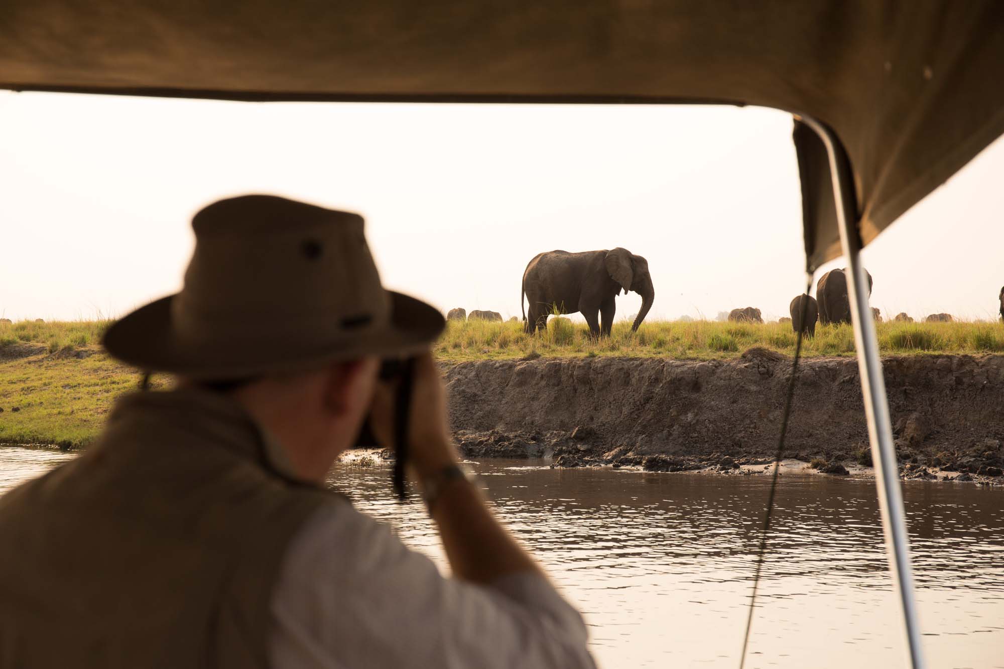 På floden i Chobe National Park