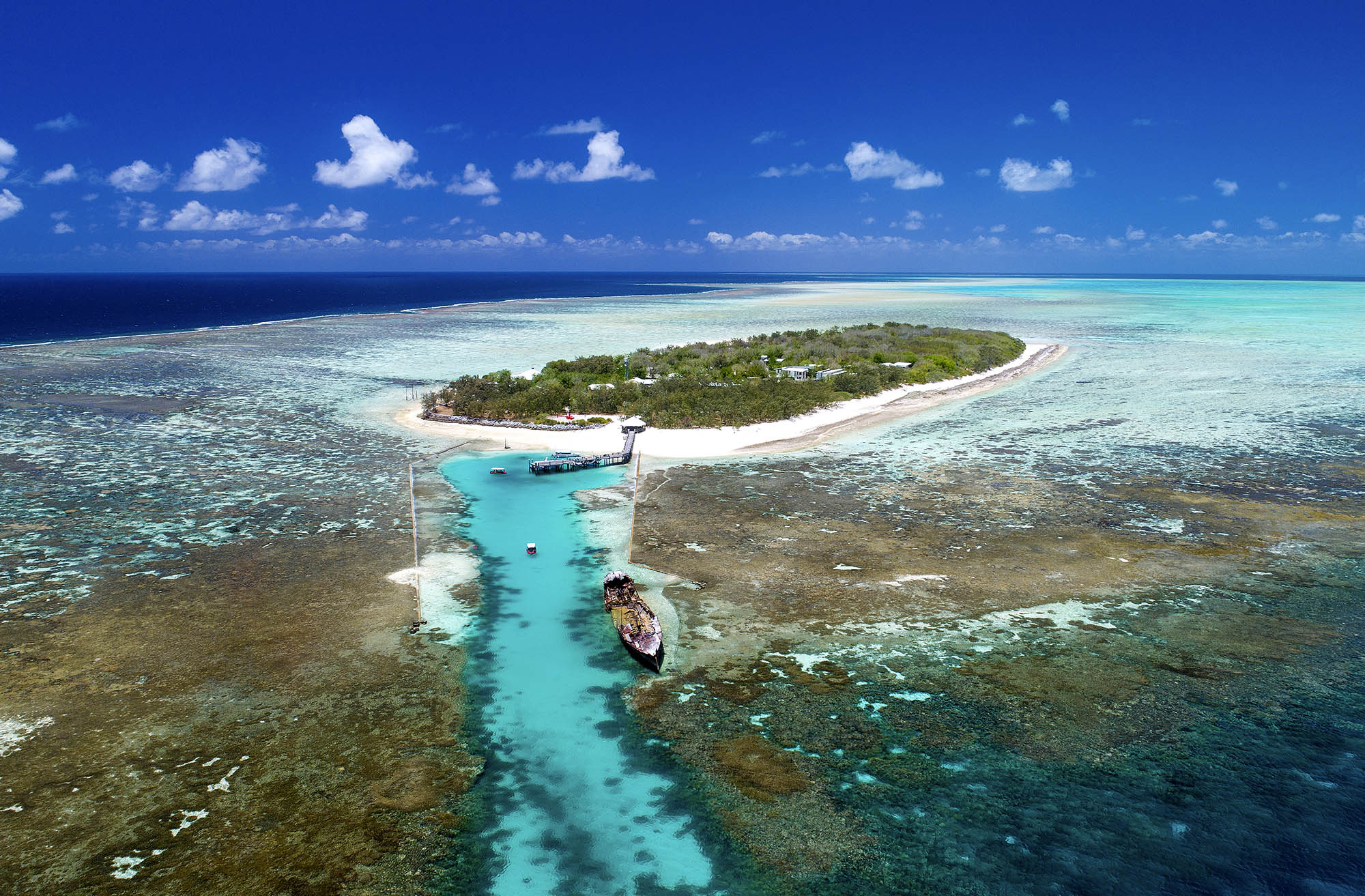 Heron Island omgivet af skønne koralrev