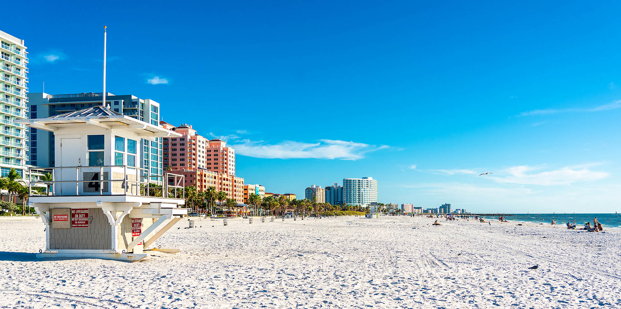 Slap af nogle dage ved Clearwater Beach' skønne sandstrande