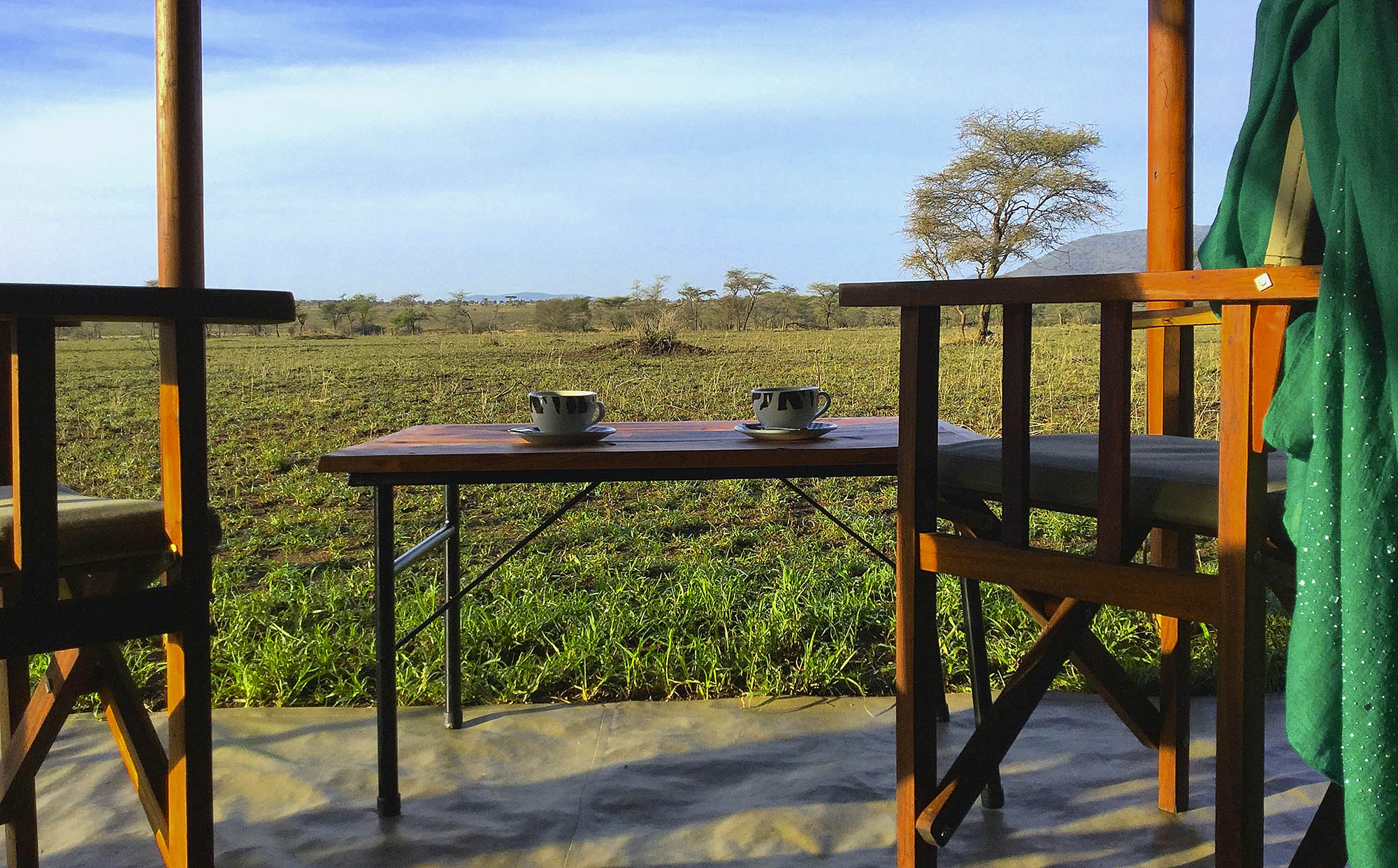Nyd udsigten fra jeres telt til savannen