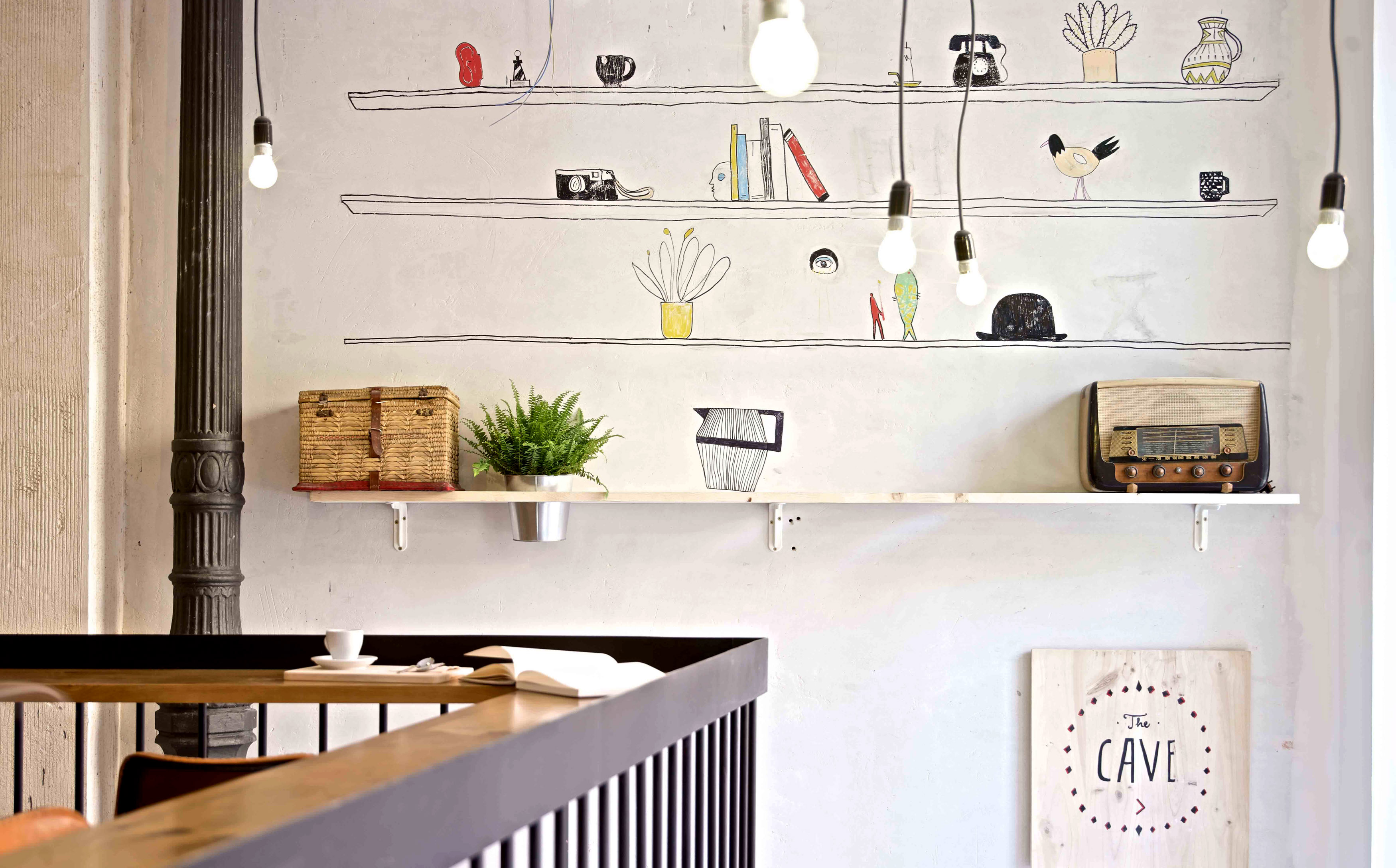 Studietur til Madrid, bo på hostel The Hat, lobby