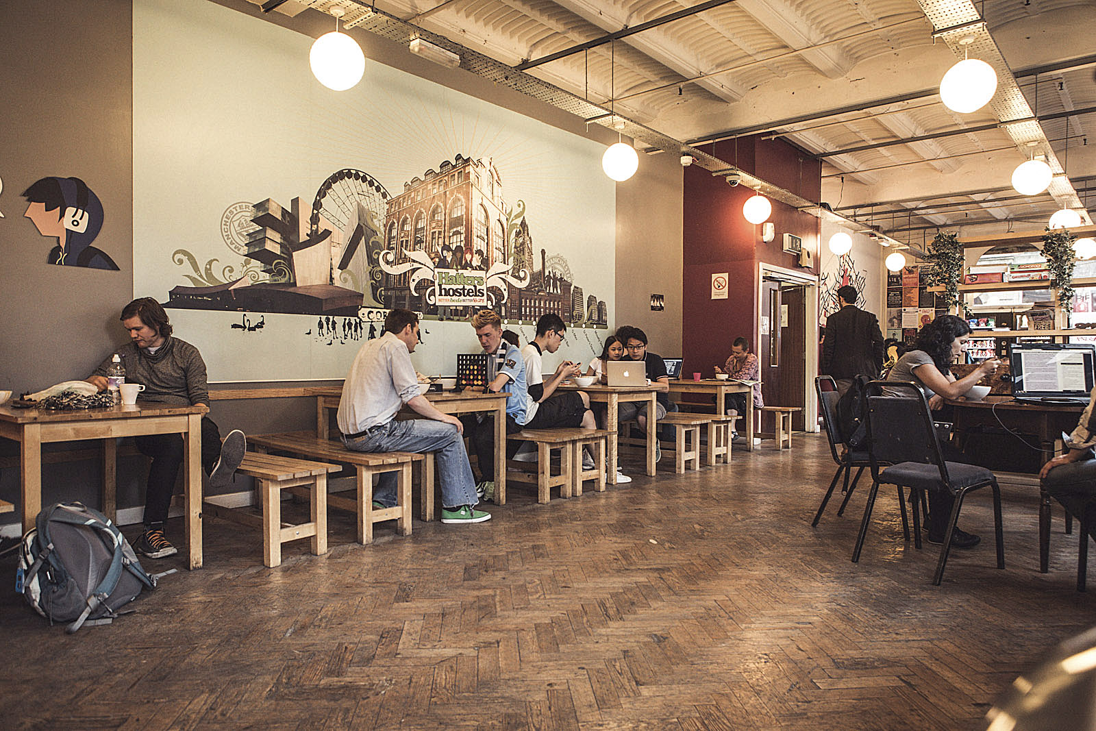 Studietur til Manchester, Bo på Hatters Hostel