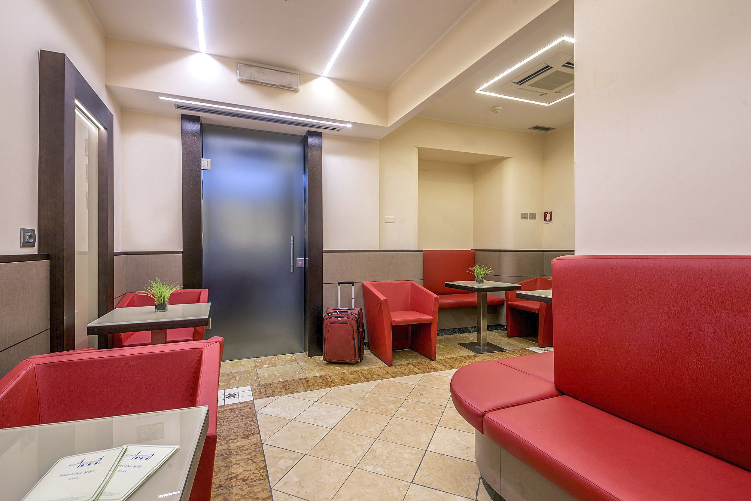 Studietur til Rom, bo på Dei Mille, lobby