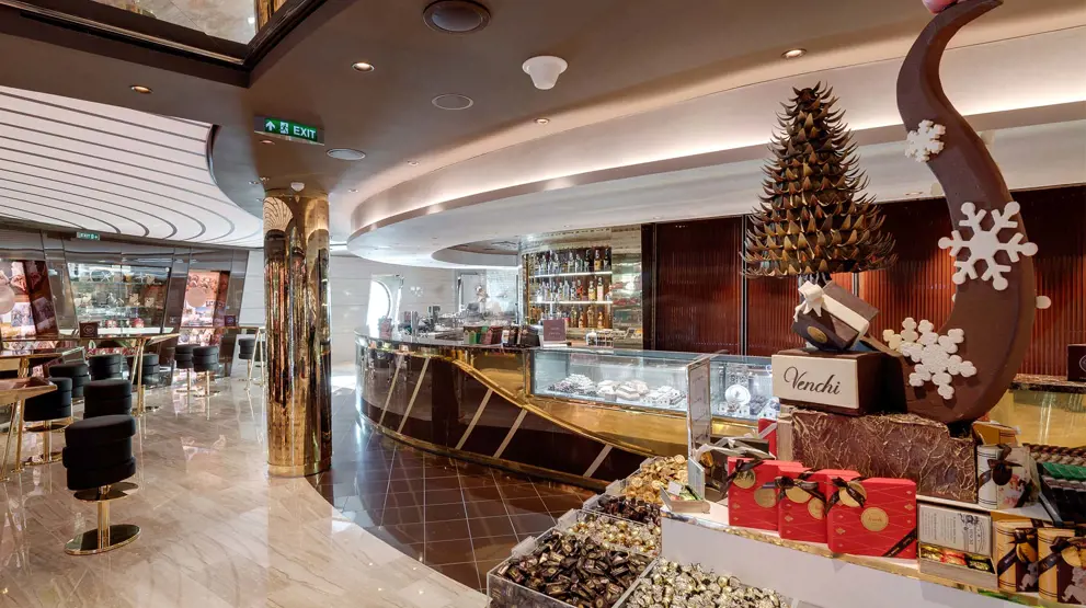Til den søde tand har skibet en chokoladecafé: Venchi 1878 Chocolate Bar