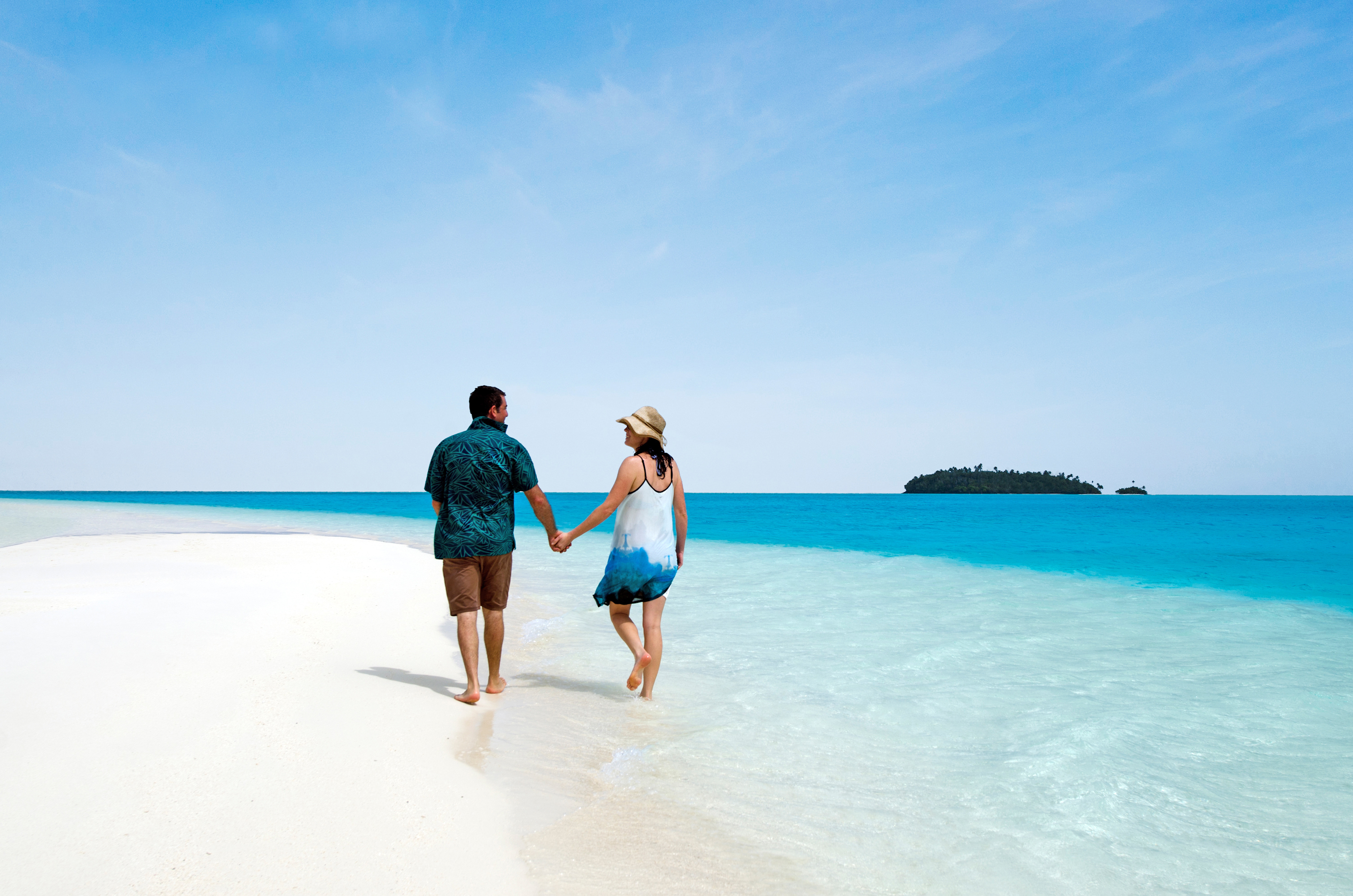 Smukke hvide sandstrande langs de klare laguner