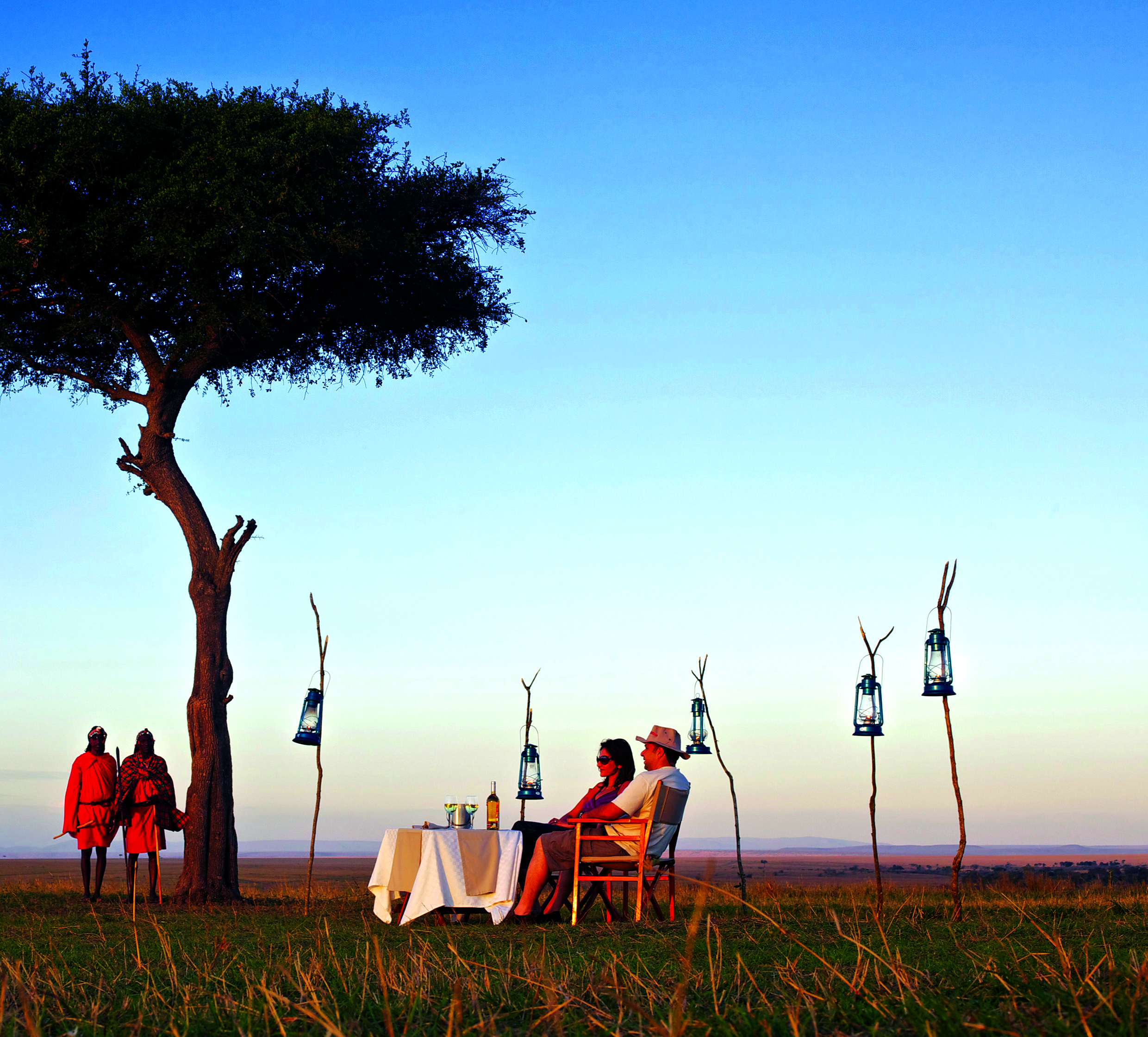 Safarirejser til Kenya, bo på Ashnil Mara Lodge, tid til en sundowner