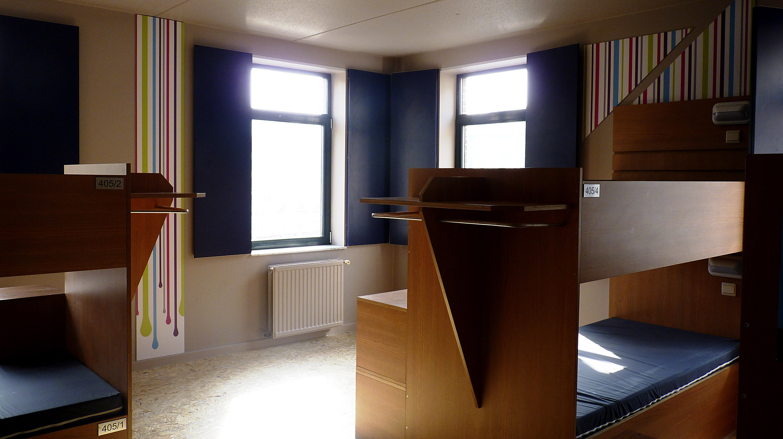 Studietur til Bruxelles, bo på Sleep Well Hostel, 6-sengsværelse