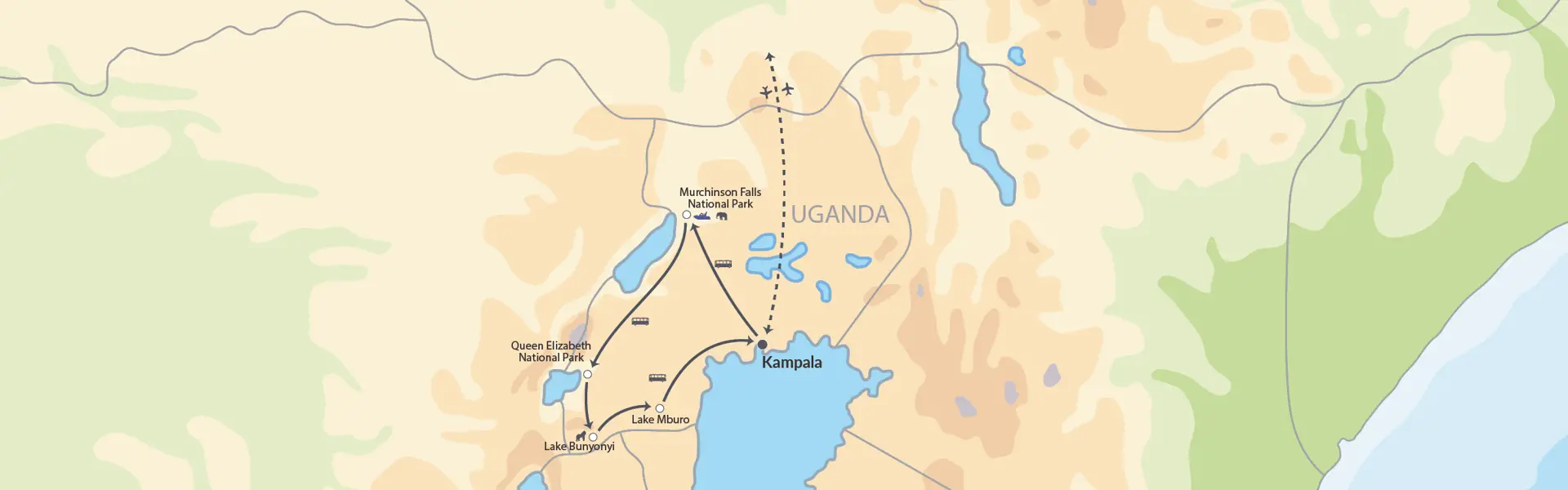 8323 Se Chimpanser Og Bjerggorillaer I Uganda Map