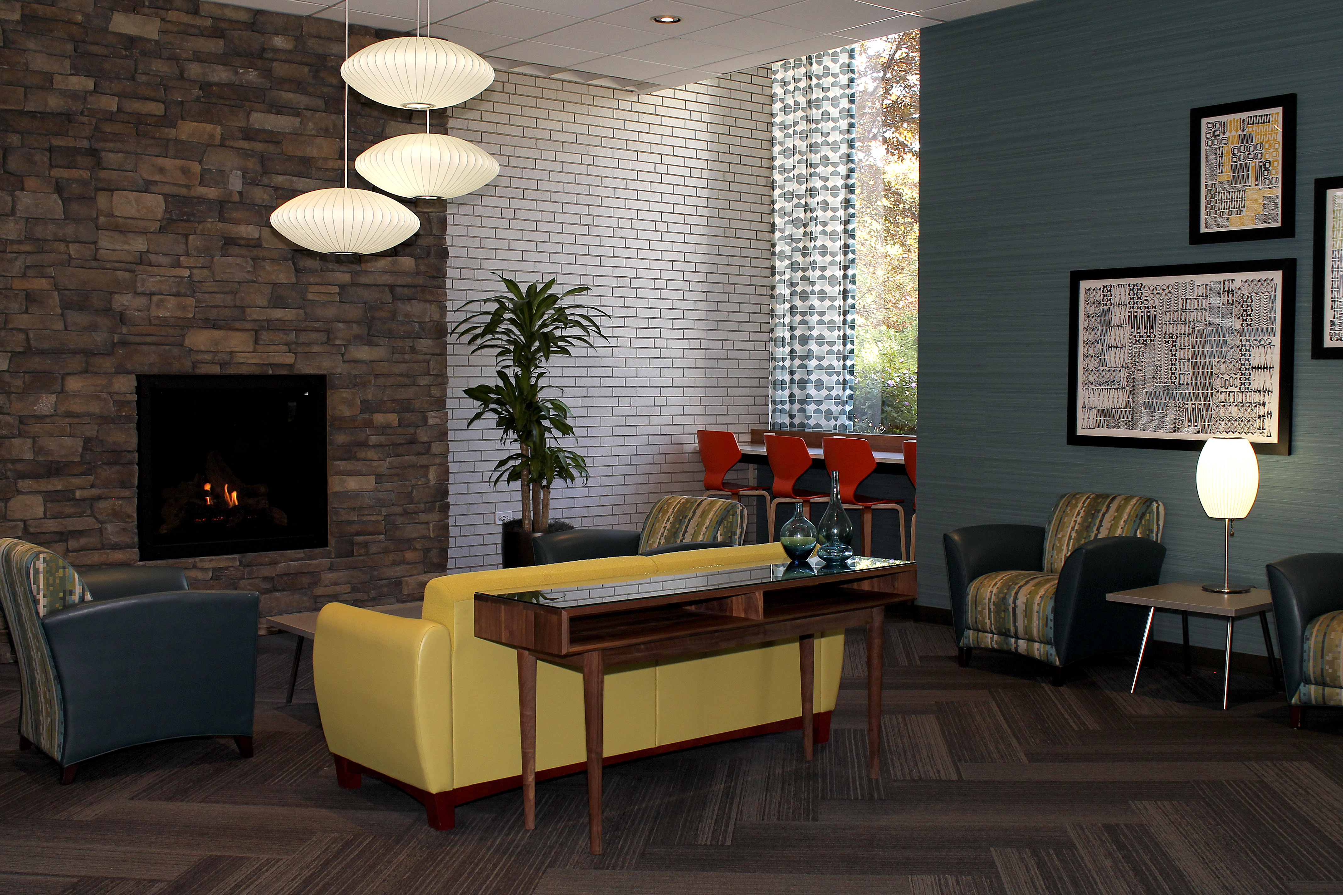 Studietur til Boston, bo på Midtown hotel, lounge