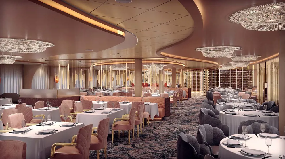 Cosmopolitan restauranten. En af fire hovedrestauranter ombord Celebrity Edge