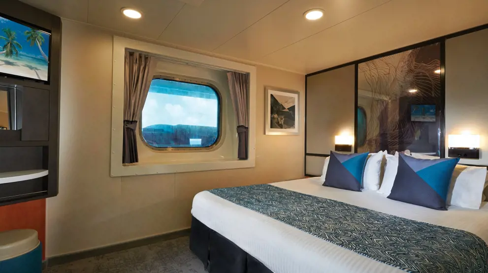 Udvendig kahyt ombord på Norwegian Jade