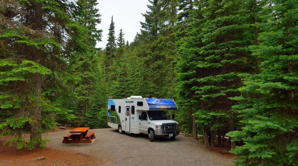 Camping i Manning Provincial Park, British Columbia, Canada