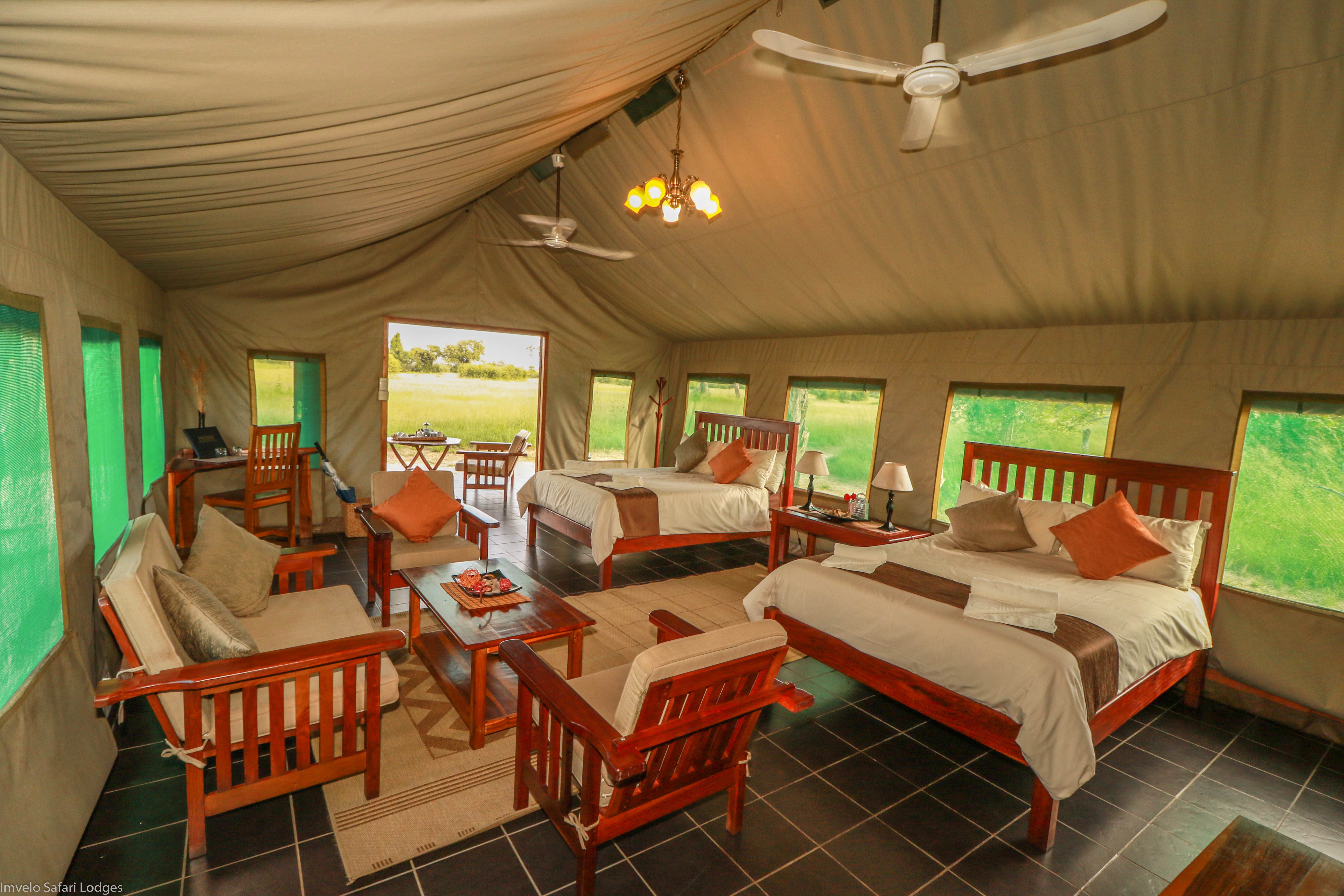 Spurwing Twin Suite. Foto: Imvelo Safari Lodge - Bomani Tented Lodge