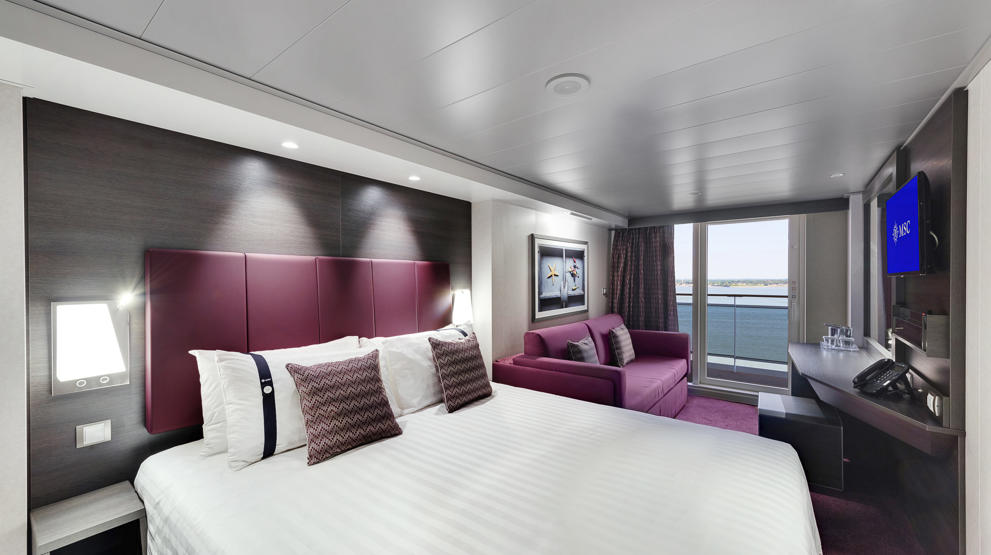 Balkonkahyt ombord på MSC Meraviglia