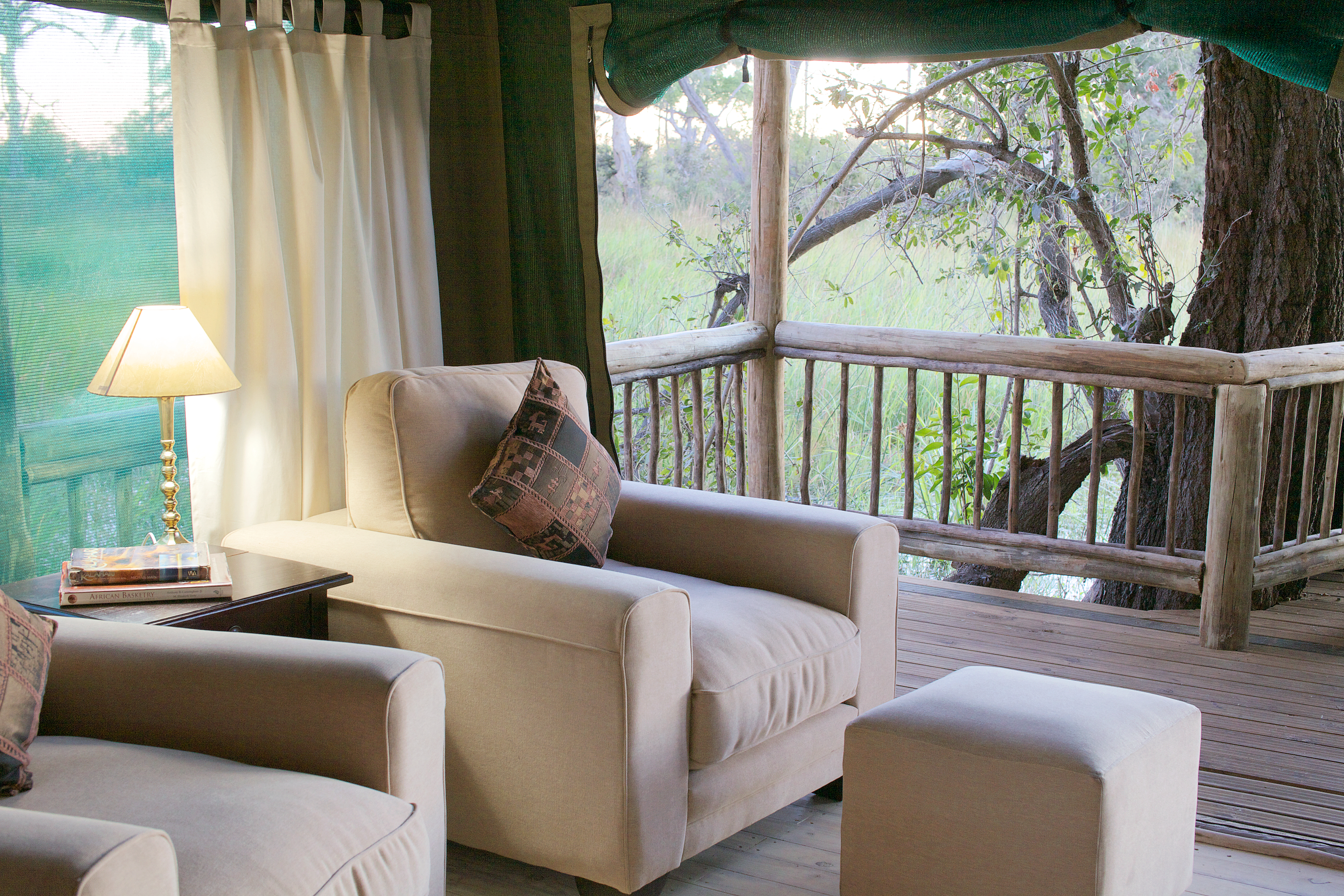 Der er rig mulighed for at slappe af på Gunn's Camp