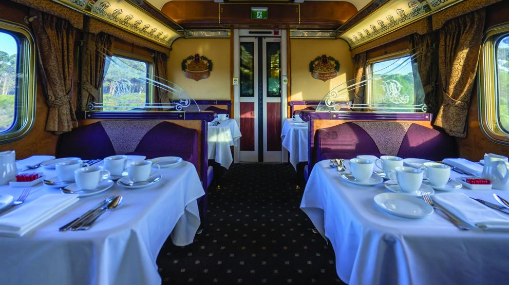 I den traditionsrige Queen Adelaide Restaurant kan I nyde regionale smage. Foto: Great Southern Rail