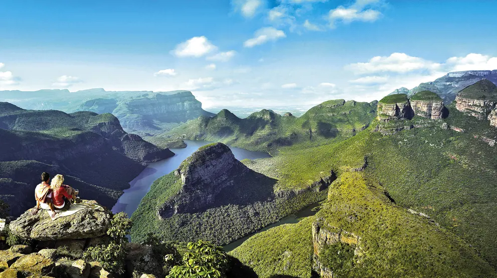 Blyde River Canyon med skøn udsigt over kløften.