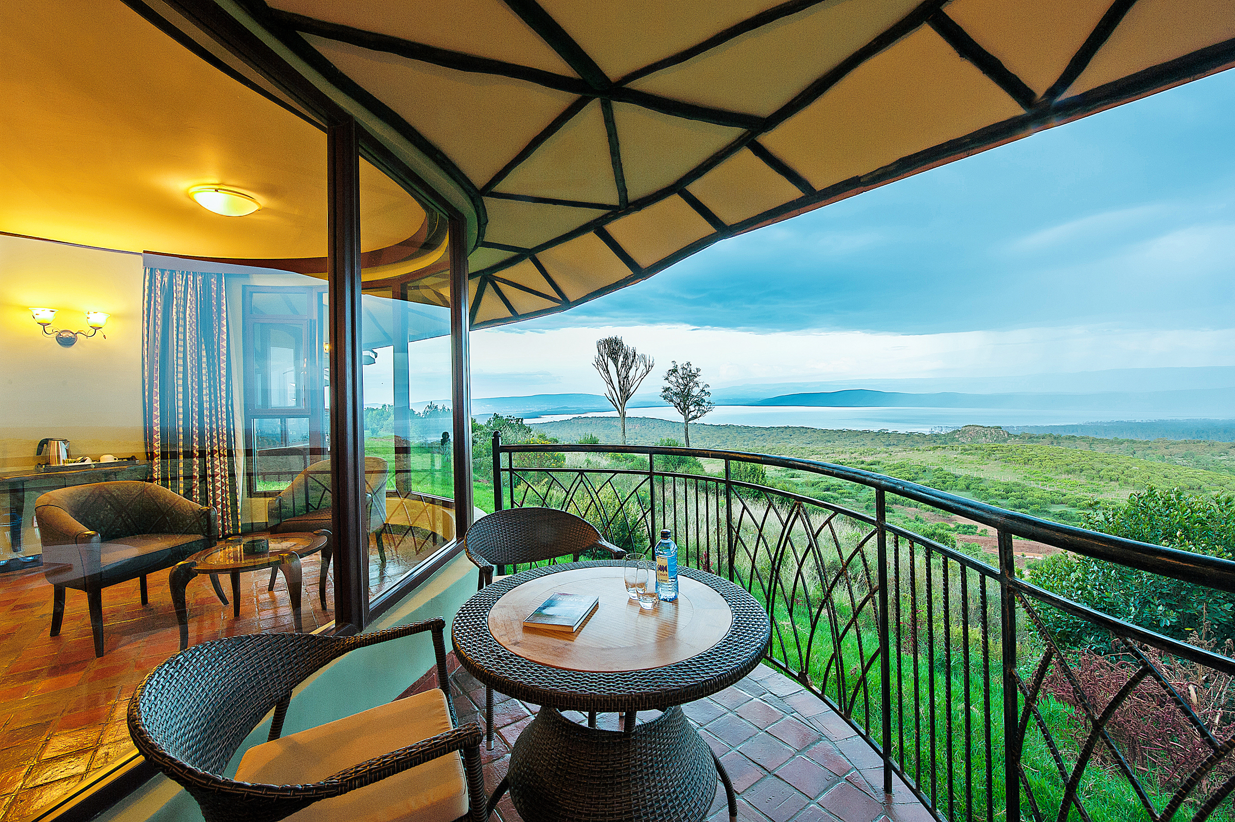 Balkon på værelse i Lake Nakuru Sopa Lodge