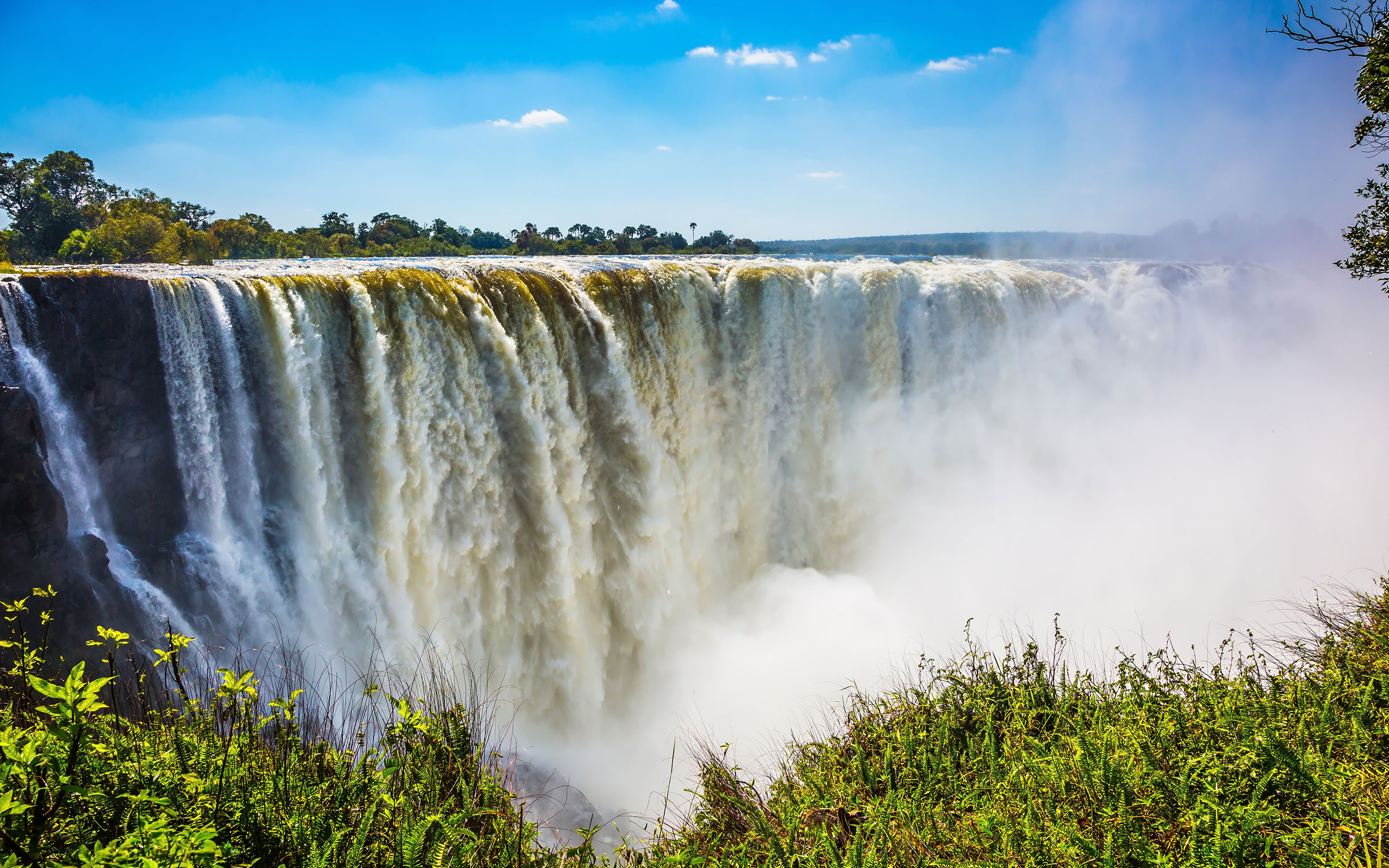 Den store hovedattraktion; verdens største vandfald, Victoria Falls.