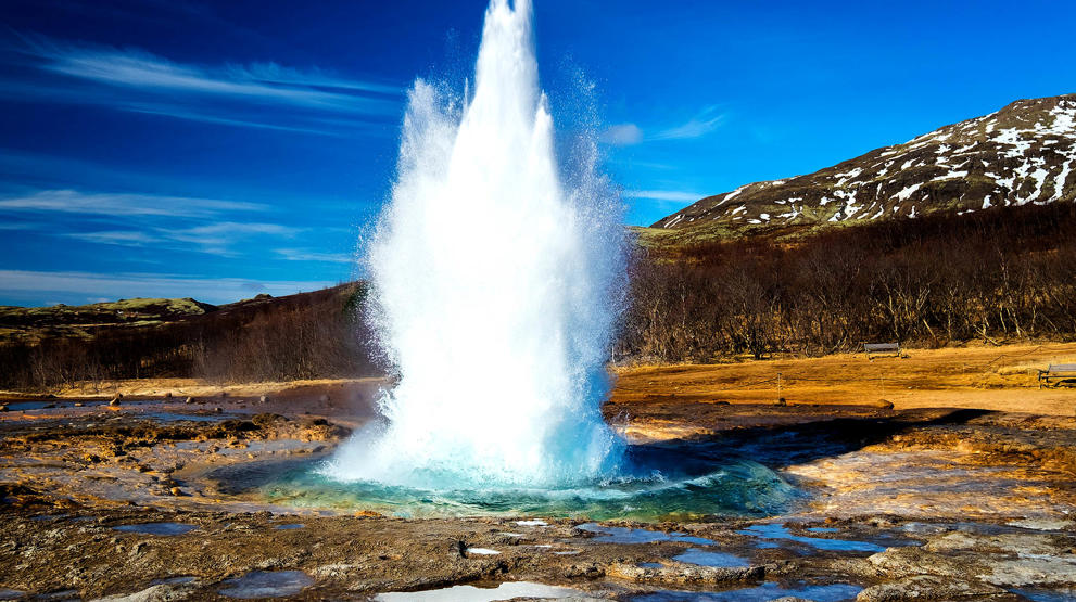 Få en helt unik oplevelse ved en islandsk gejser