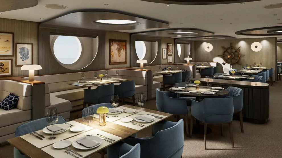 Med Yacht Club Restaurant tilbyder en afslappet atmosfære inspireret af Middelhavet