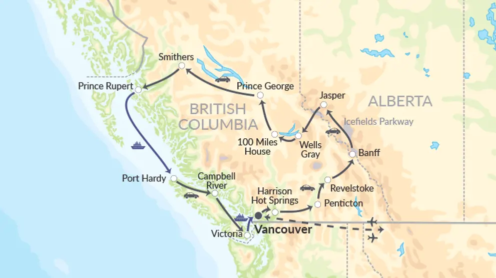 Den store rute i Vestcanada.