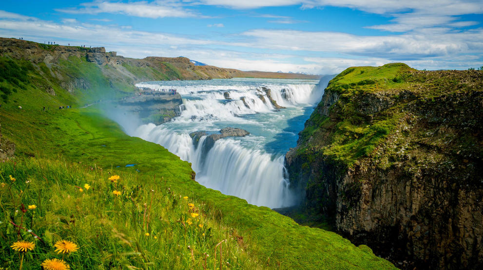 Gullfoss-vandfaldet på Island