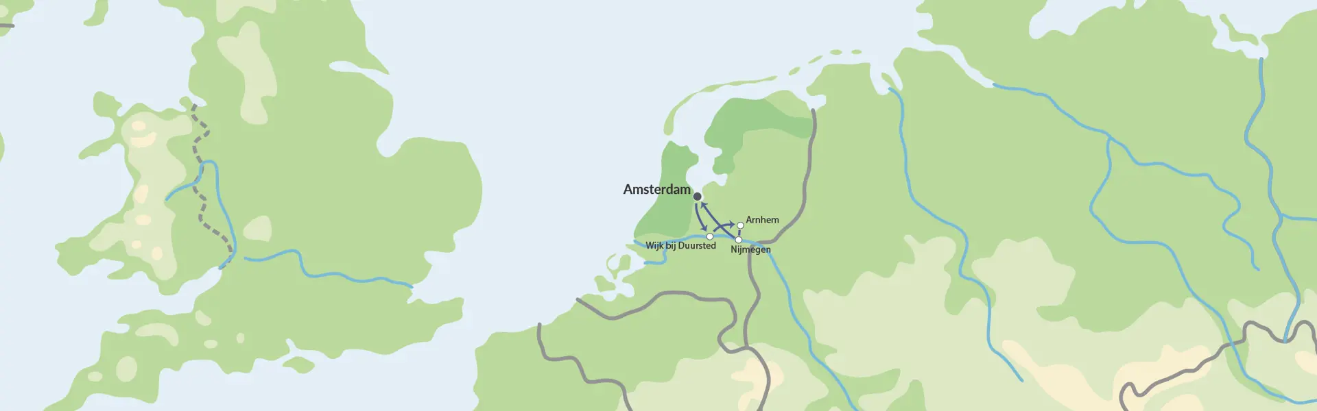 Flodkrydstogt I Holland Map