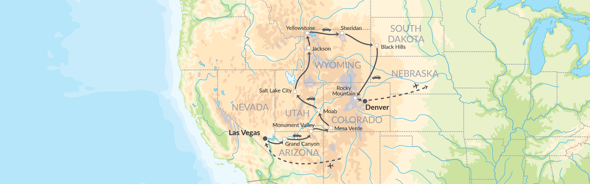 5249 Unikke Nationalparker Fra Las Vegas Til Denver