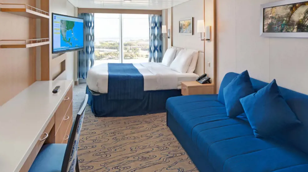 Eksempel på udvendig kahyt med panorama udsigt